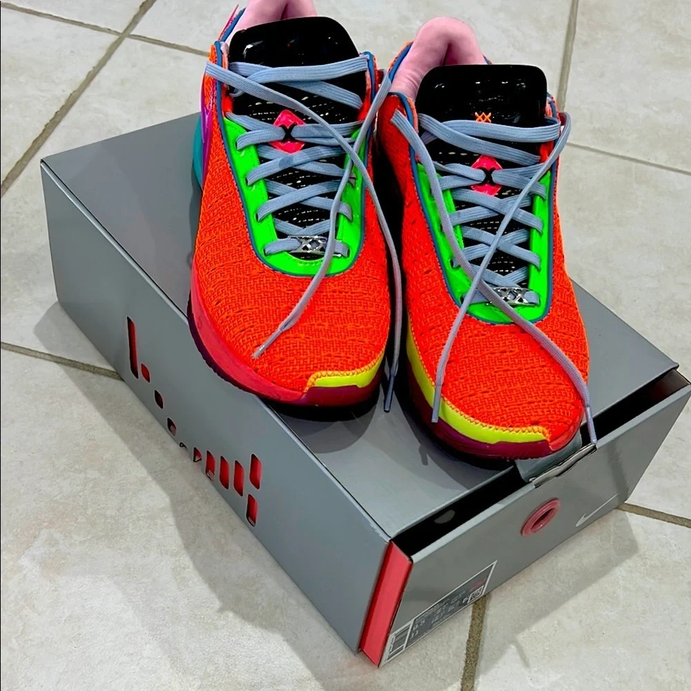 Nike LeBron XX Gray and orange purple/teal